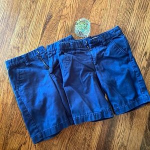 Boys size 5 navy blue uniform shorts - 2 pairs